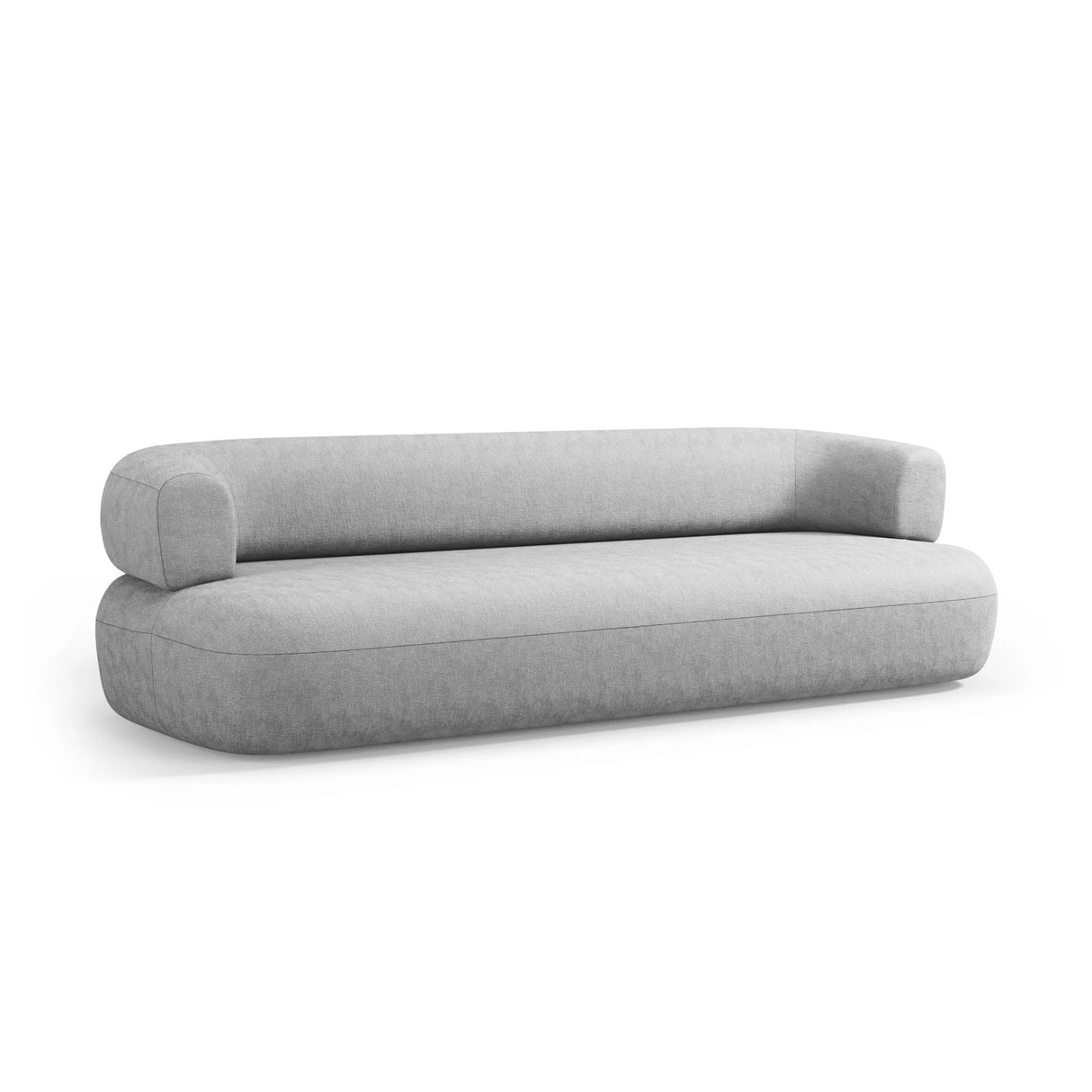 Jenny 4-Sitzer Sofa mit Bezug aus Chenille (PeHa85) in Silber, 226x90 cm – Bild 5