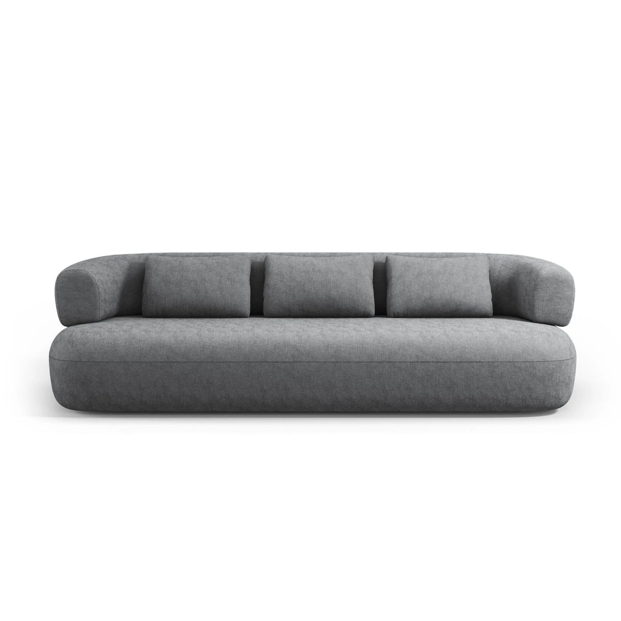 Jenny 4-Sitzer Sofa mit Bezug aus Chenille (PeHa90) in Dunkelgrau, 226x90 cm – Bild 1