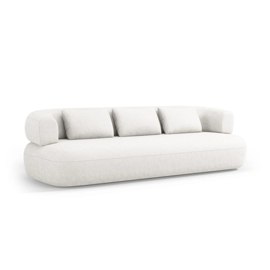 Jenny 4-Sitzer Sofa mit Bezug aus Samt, Boucle oder Chenille, 226x90 cm – Bild 3