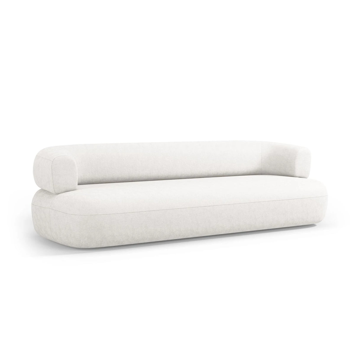 Jenny 4-Sitzer Sofa mit Bezug aus Samt, Boucle oder Chenille, 226x90 cm – Bild 5