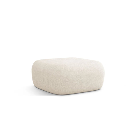 Jenny Pouf mit Bezug aus Boucle (AscNATA) in Beige, 90x88 cm – Bild 3