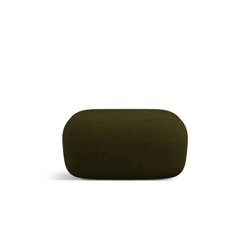 Jenny Pouf mit Bezug aus Boucle (ASCOLIGRE) in Grün, 90x88 cm – Bild 1