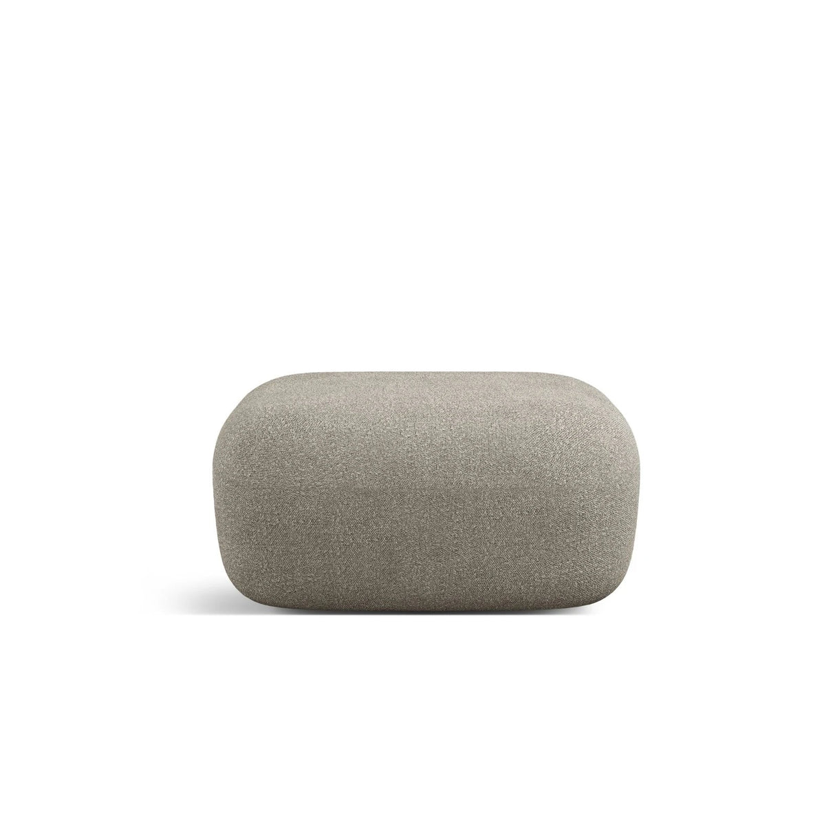 Jenny Pouf mit Bezug aus Boucle (ASCTOFE) in Hellgrau, 90x88 cm – Bild 1