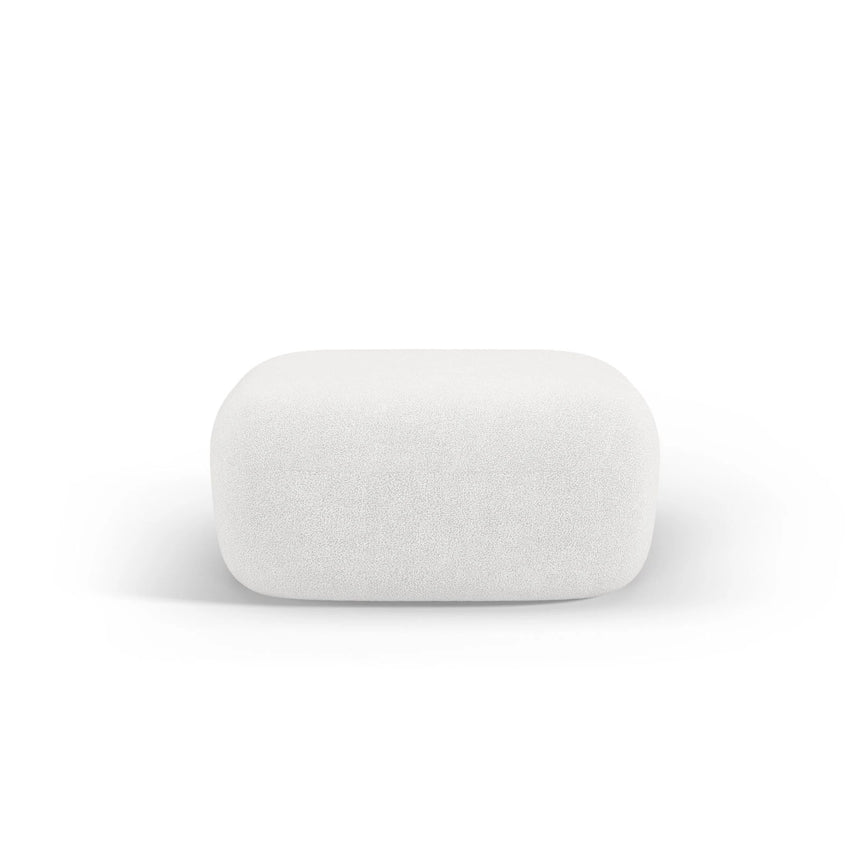 Jenny Pouf mit Bezug aus Boucle (NoN01) in Elfenbein, 90x88 cm – Bild 1