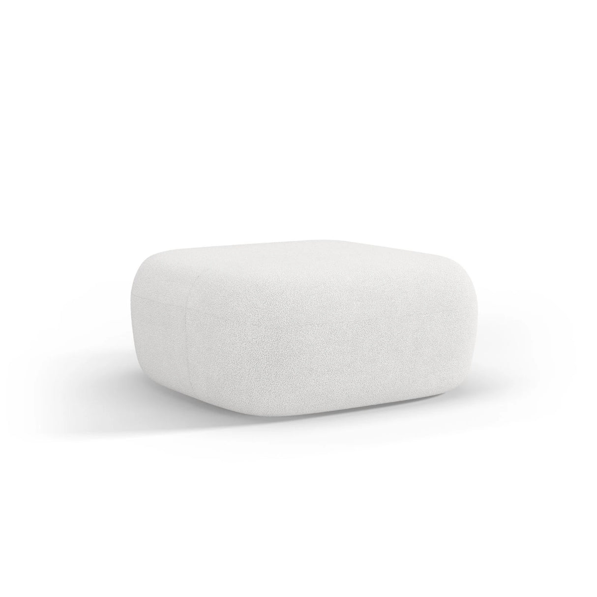 Jenny Pouf mit Bezug aus Boucle (NoN01) in Elfenbein, 90x88 cm – Bild 3