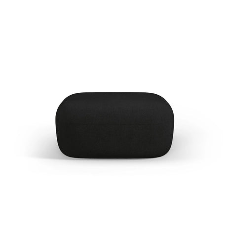 Jenny Pouf mit Bezug aus Boucle (NoN100) in Schwarz, 90x88 cm – Bild 1
