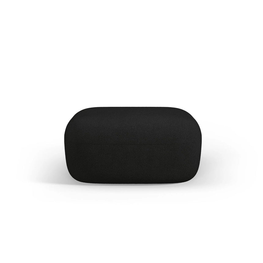 Jenny Pouf mit Bezug aus Boucle (NoN100) in Schwarz, 90x88 cm – Bild 1