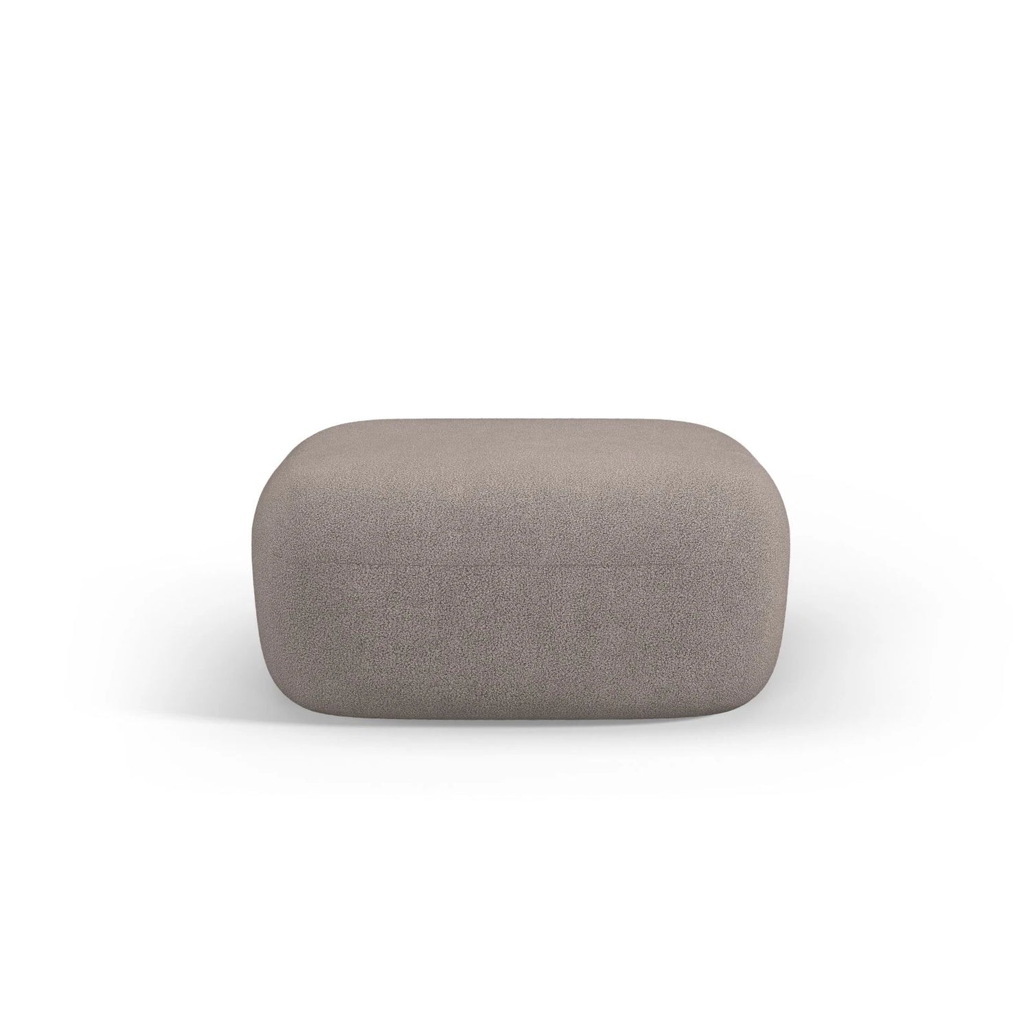 Jenny Pouf mit Bezug aus Boucle (NoN16) in Hellbraun, 90x88 cm – Bild 1