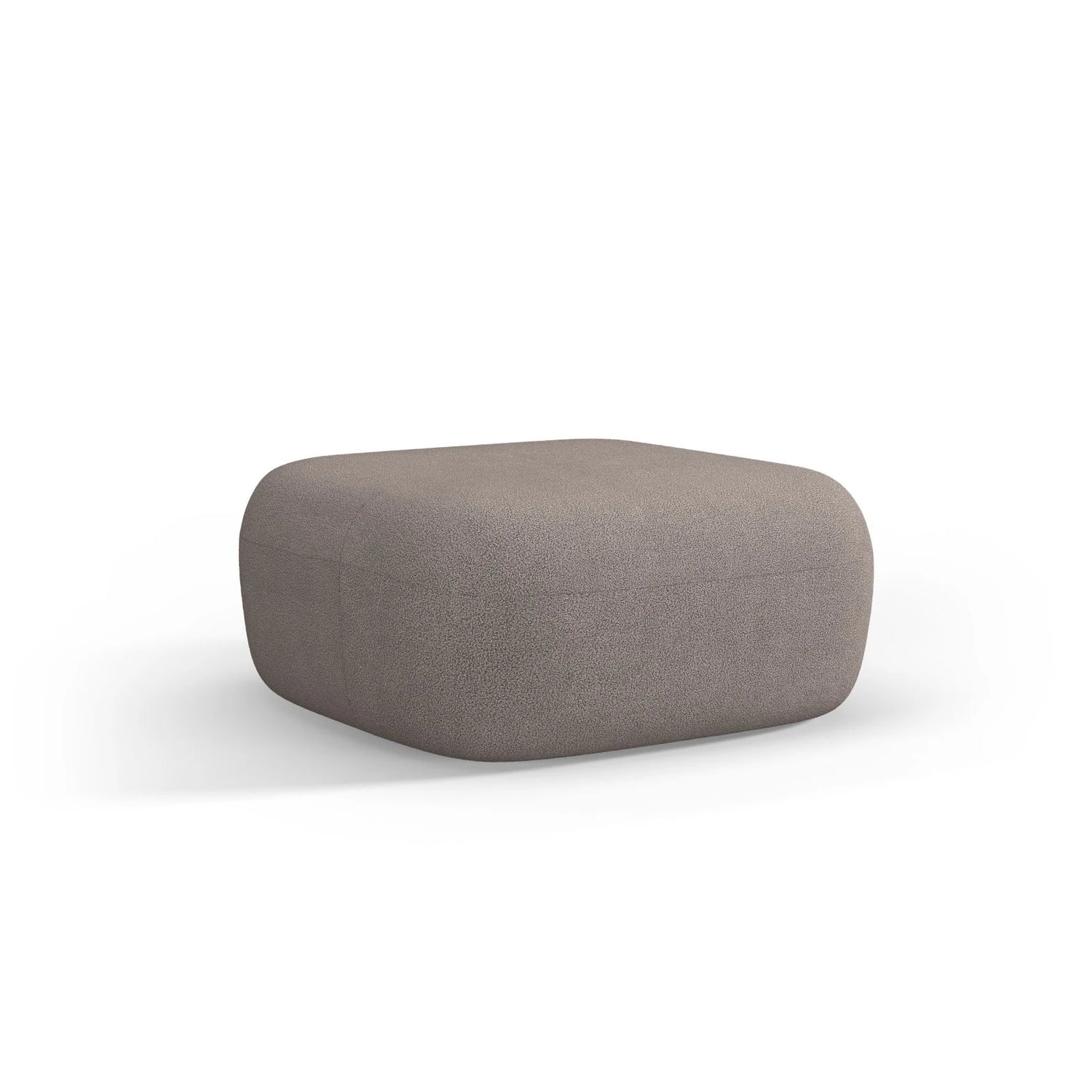 Jenny Pouf mit Bezug aus Boucle (NoN16) in Hellbraun, 90x88 cm – Bild 3