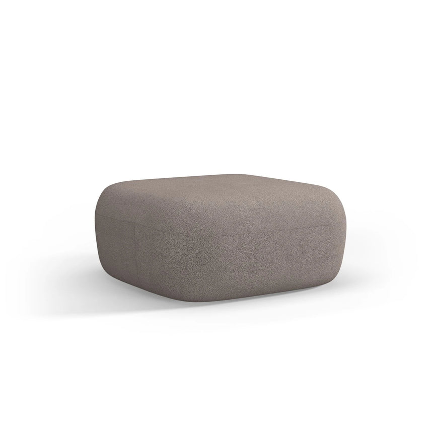 Jenny Pouf mit Bezug aus Boucle (NoN16) in Hellbraun, 90x88 cm – Bild 3