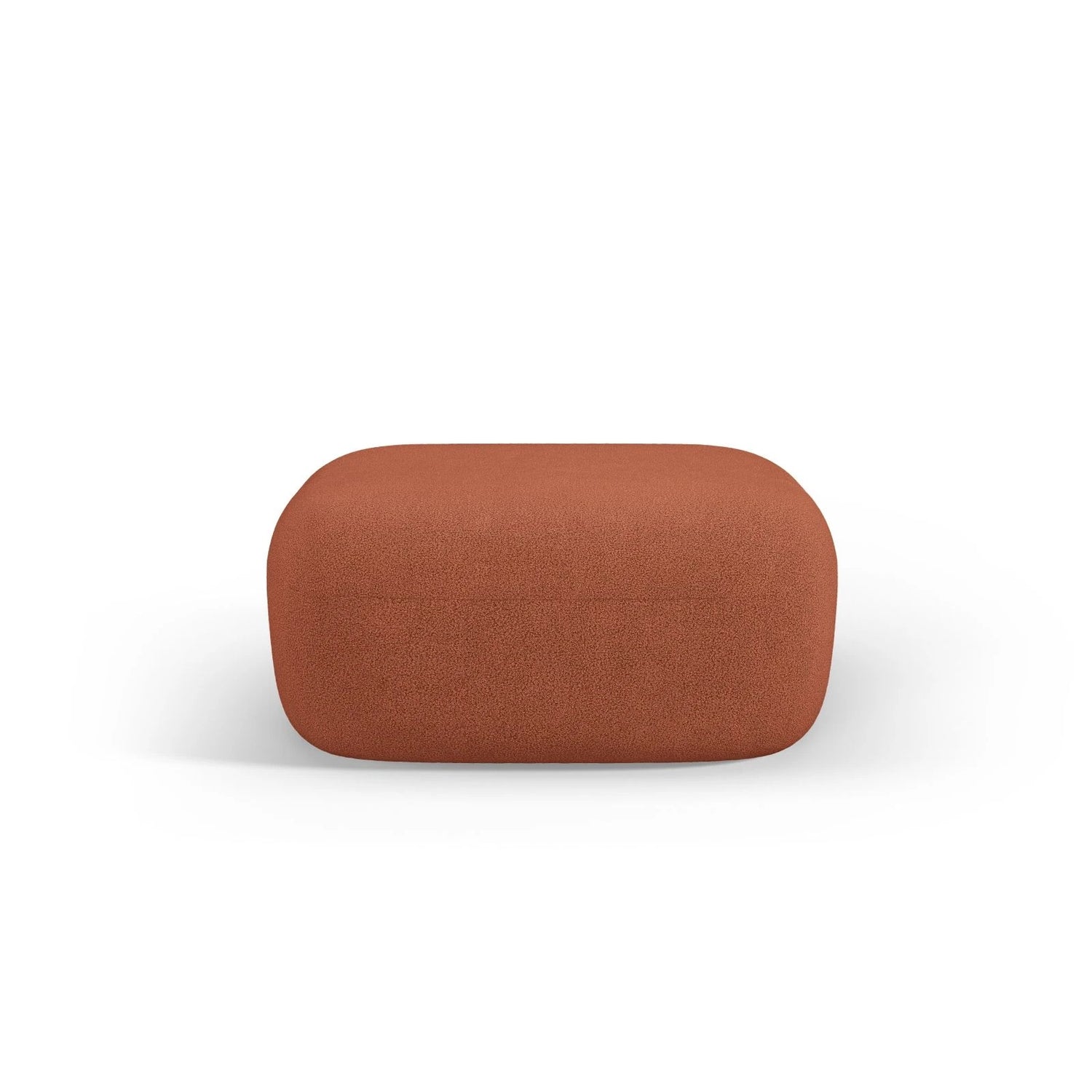 Jenny Pouf mit Bezug aus Boucle (NoN54) in Ziegel, 90x88 cm – Bild 1