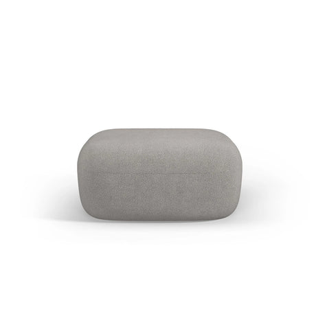 Jenny Pouf mit Bezug aus Boucle (NoN83) in Hellgrau, 90x88 cm – Bild 1