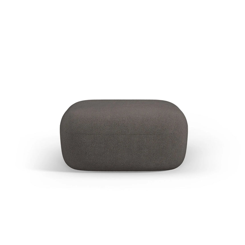 Jenny Pouf mit Bezug aus Boucle (NoN92) in Grau, 90x88 cm – Bild 1