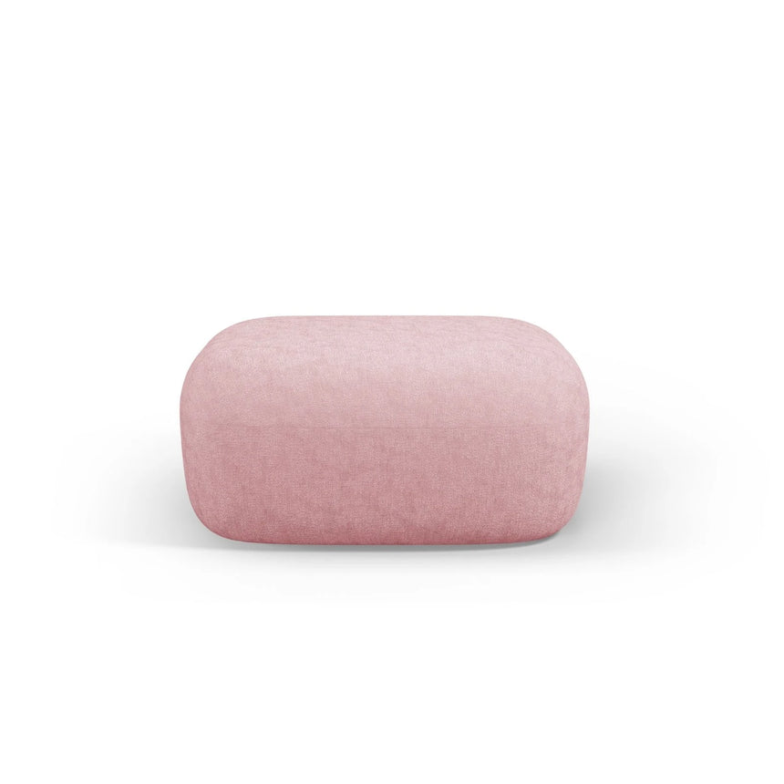 Jenny Pouf mit Bezug aus Chenille (PeHa63) in Rosa, 90x88 cm – Bild 1
