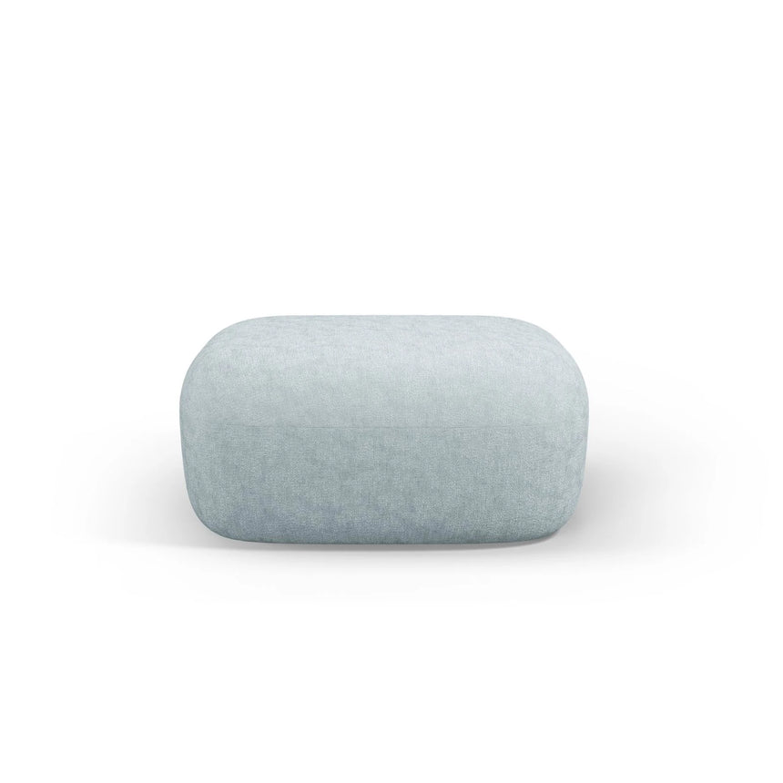 Jenny Pouf mit Bezug aus Chenille (PeHa72) in Hellblau, 90x88 cm – Bild 1
