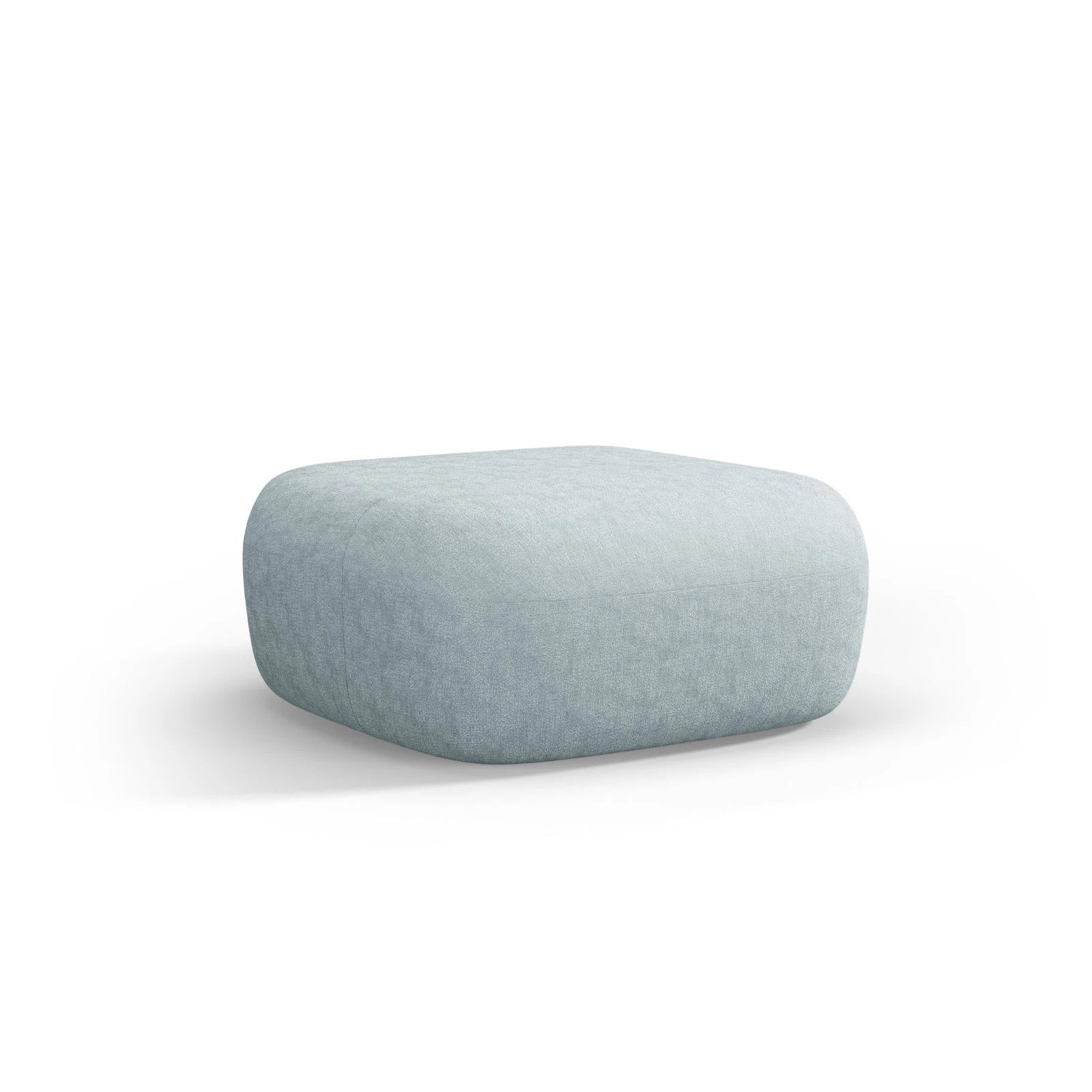 Jenny Pouf mit Bezug aus Chenille (PeHa72) in Hellblau, 90x88 cm – Bild 3