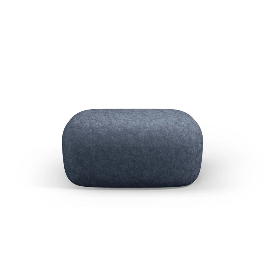 Jenny Pouf mit Bezug aus Chenille (PeHa77) in Dunkelblau, 90x88 cm – Bild 1