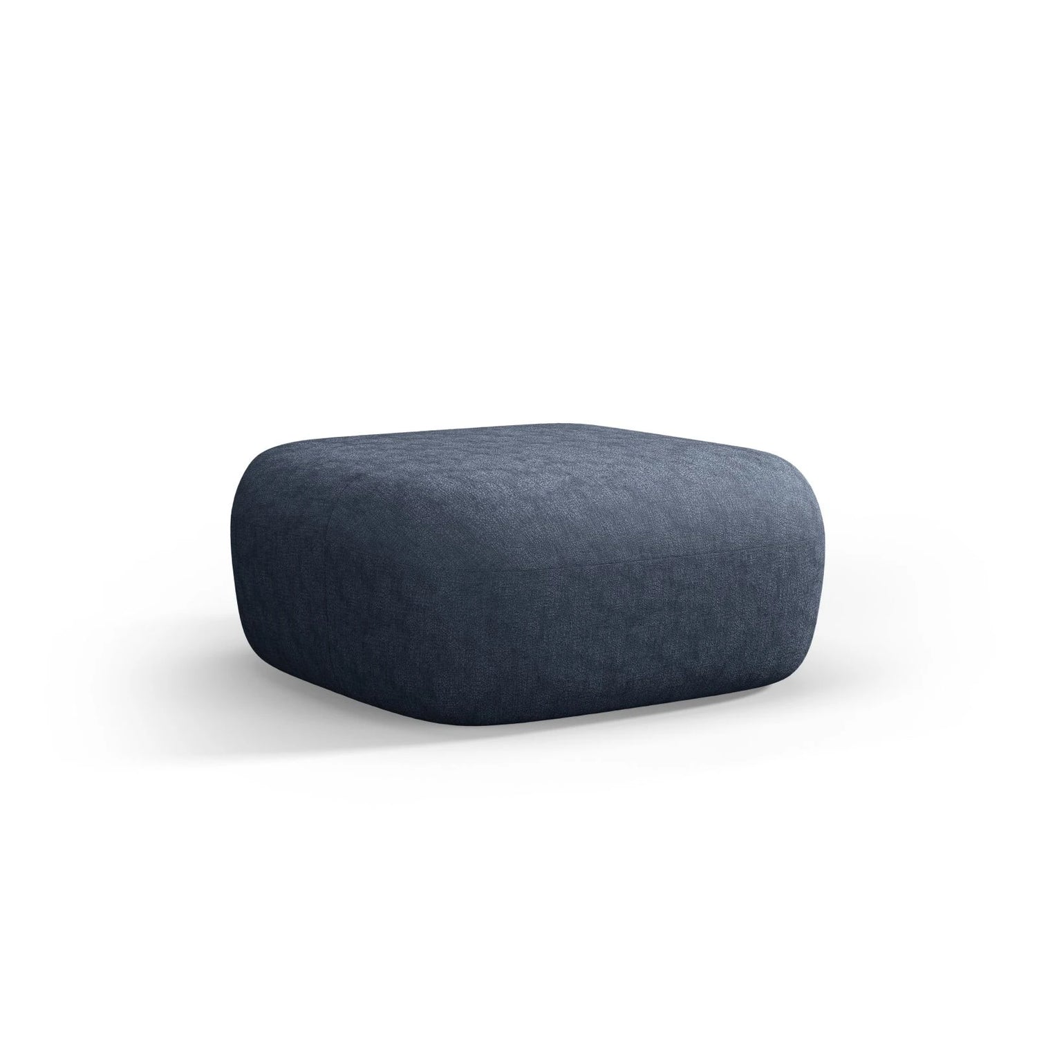 Jenny Pouf mit Bezug aus Chenille (PeHa77) in Dunkelblau, 90x88 cm – Bild 3