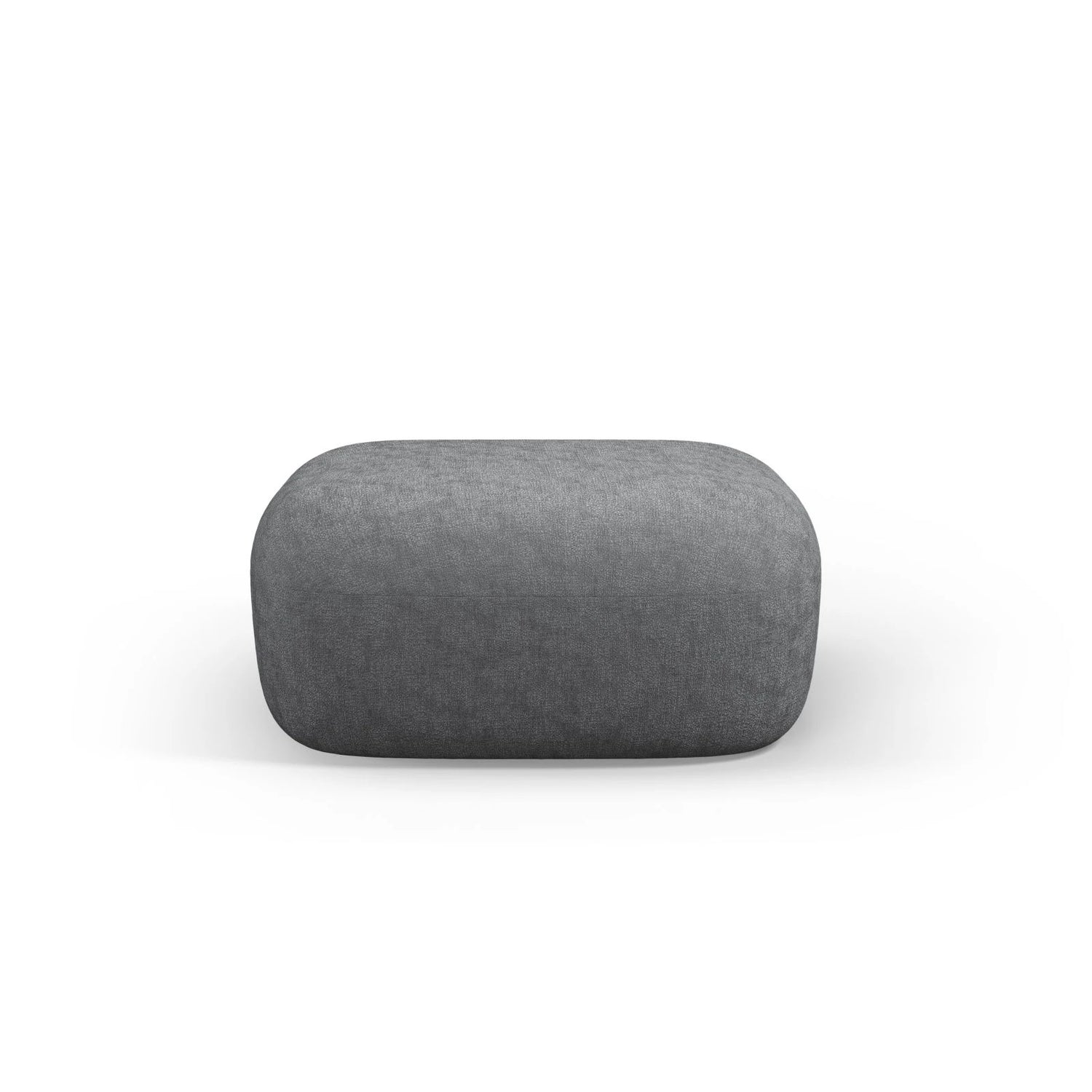 Jenny Pouf mit Bezug aus Chenille (PeHa90) in Dunkelgrau, 90x88 cm – Bild 1