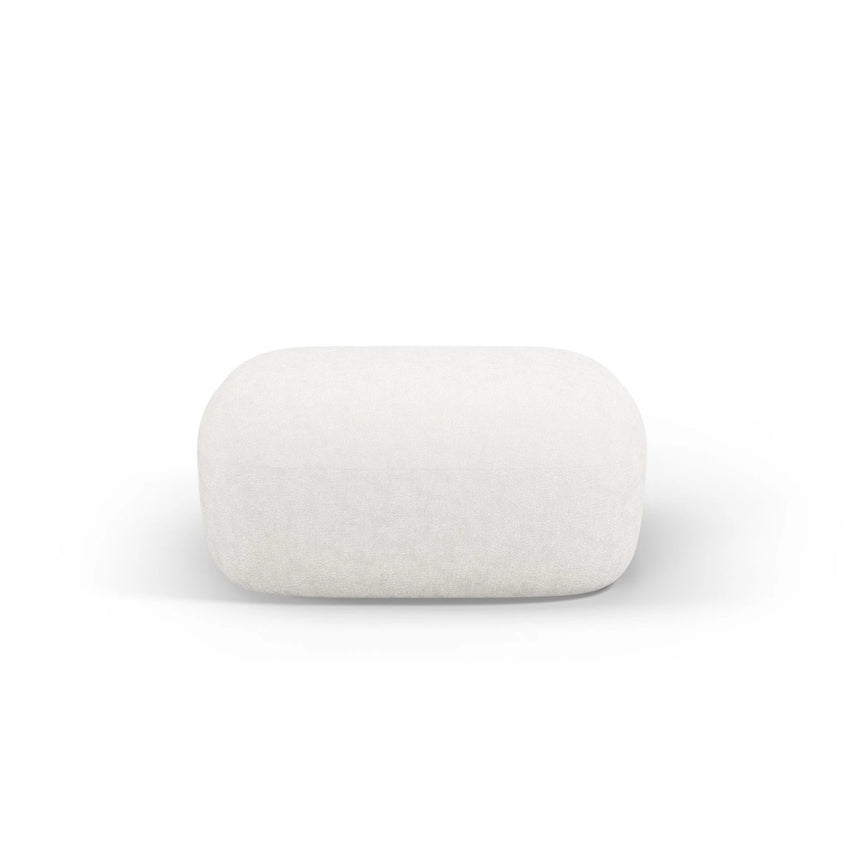 Jenny Pouf mit Bezug aus Samt, Boucle oder Chenille, 90x88 cm – Bild 1