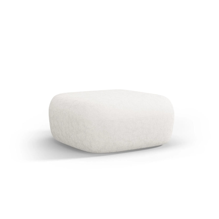 Jenny Pouf mit Bezug aus Samt, Boucle oder Chenille, 90x88 cm – Bild 3