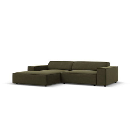 Jodie 3-Sitzer Ecksofa, Linke Seite, aus Samt (Blu77) in Grün, 224x166 cm – Bild 2