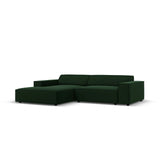Jodie 3-Sitzer Ecksofa, Linke Seite, aus Samt (Blu78) in Flaschengrün, 224x166 cm – Bild 2
