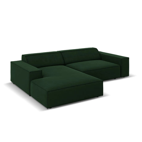 Jodie 3-Sitzer Ecksofa, Linke Seite, aus Samt (Blu78) in Flaschengrün, 224x166 cm – Bild 3