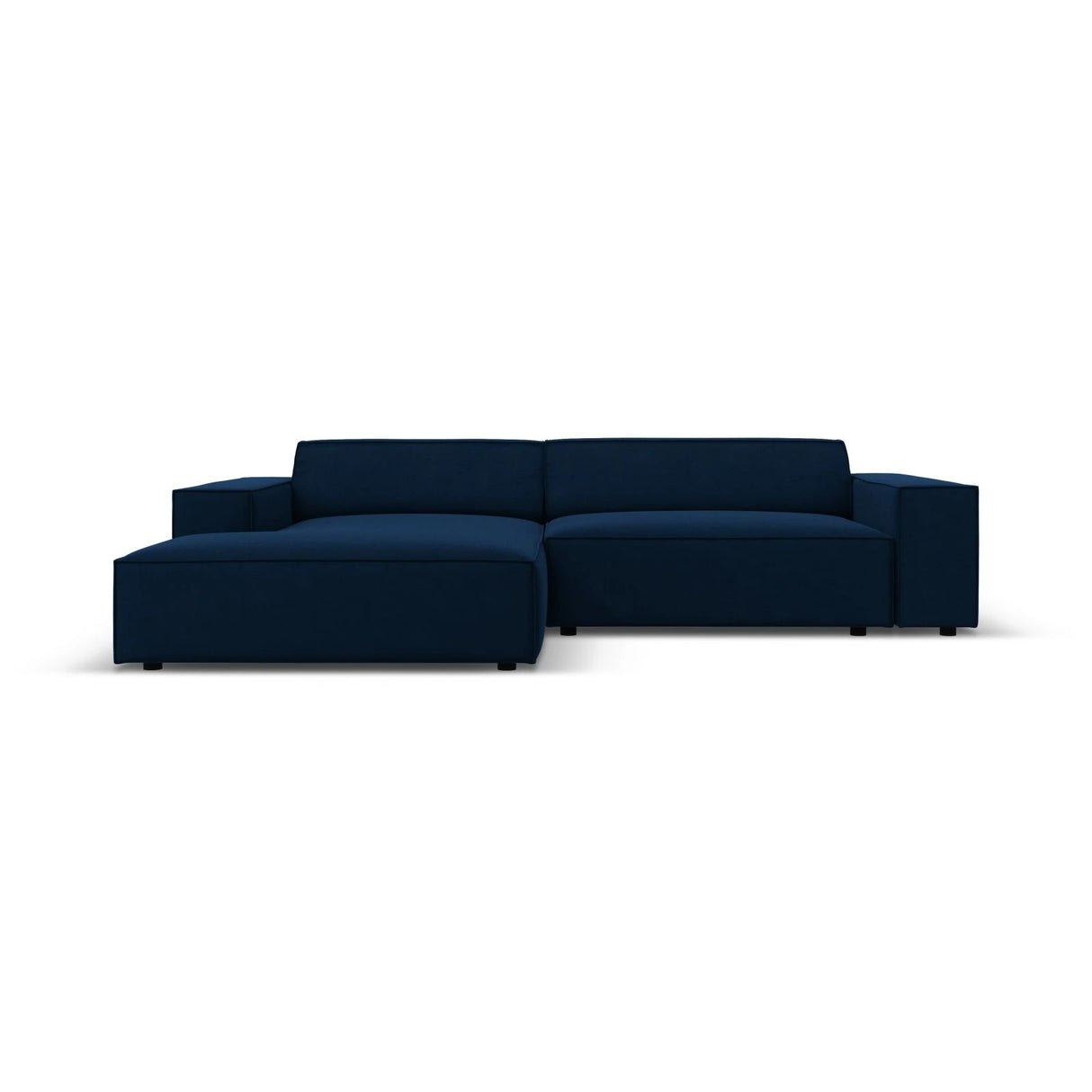 Jodie 3-Sitzer Ecksofa, Linke Seite, aus Samt (Blu86) in Königsblau, 224x166 cm – Bild 1
