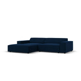 Jodie 3-Sitzer Ecksofa, Linke Seite, aus Samt (Blu86) in Königsblau, 224x166 cm – Bild 2