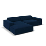 Jodie 3-Sitzer Ecksofa, Linke Seite, aus Samt (Blu86) in Königsblau, 224x166 cm – Bild 3
