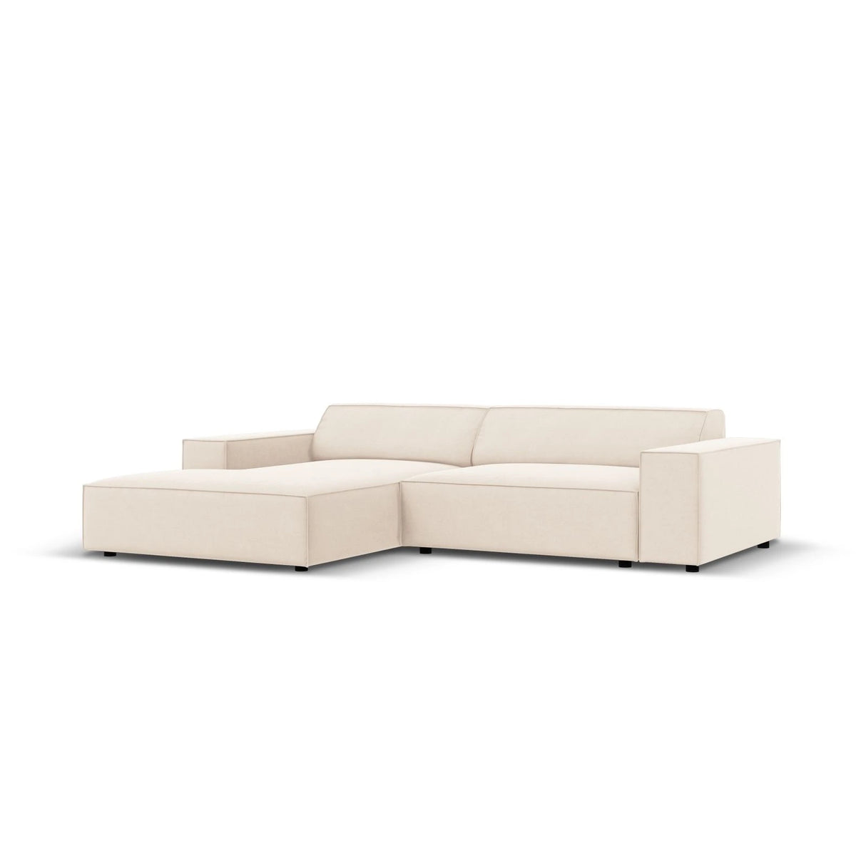 Jodie 3-Sitzer Ecksofa, Linke Seite, aus Samt oder Strukturstoff, 224x166 cm – Bild 2