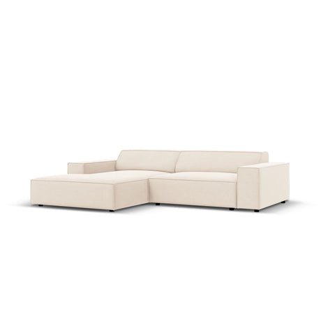 Jodie 3-Sitzer Ecksofa, Linke Seite, aus Samt oder Strukturstoff, 224x166 cm – Bild 2