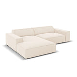 Jodie 3-Sitzer Ecksofa, Linke Seite, aus Samt oder Strukturstoff, 224x166 cm – Bild 3