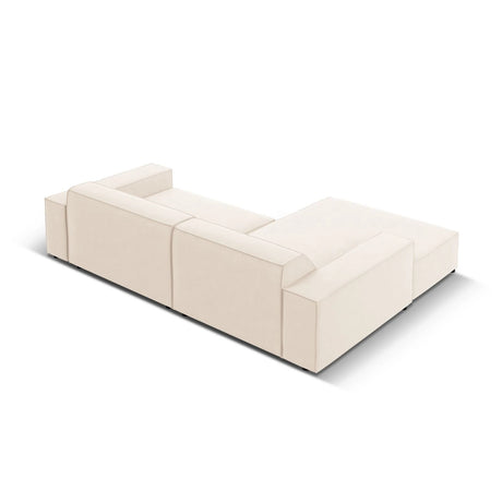 Jodie 3-Sitzer Ecksofa, Linke Seite, aus Samt oder Strukturstoff, 224x166 cm – Bild 4