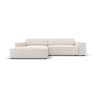 Jodie 3-Sitzer Ecksofa, Linke Seite, aus Strukturierter Stoff (Meg351) in Leichtes Beige, 224x166 cm – Bild 1