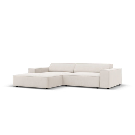 Jodie 3-Sitzer Ecksofa, Linke Seite, aus Strukturierter Stoff (Meg351) in Leichtes Beige, 224x166 cm – Bild 2