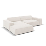 Jodie 3-Sitzer Ecksofa, Linke Seite, aus Strukturierter Stoff (Meg351) in Leichtes Beige, 224x166 cm – Bild 3
