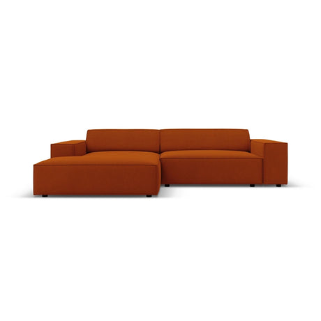 Jodie 3-Sitzer Ecksofa, Linke Seite, aus Strukturierter Stoff (Meg357) in Terrakotta, 224x166 cm – Bild 1