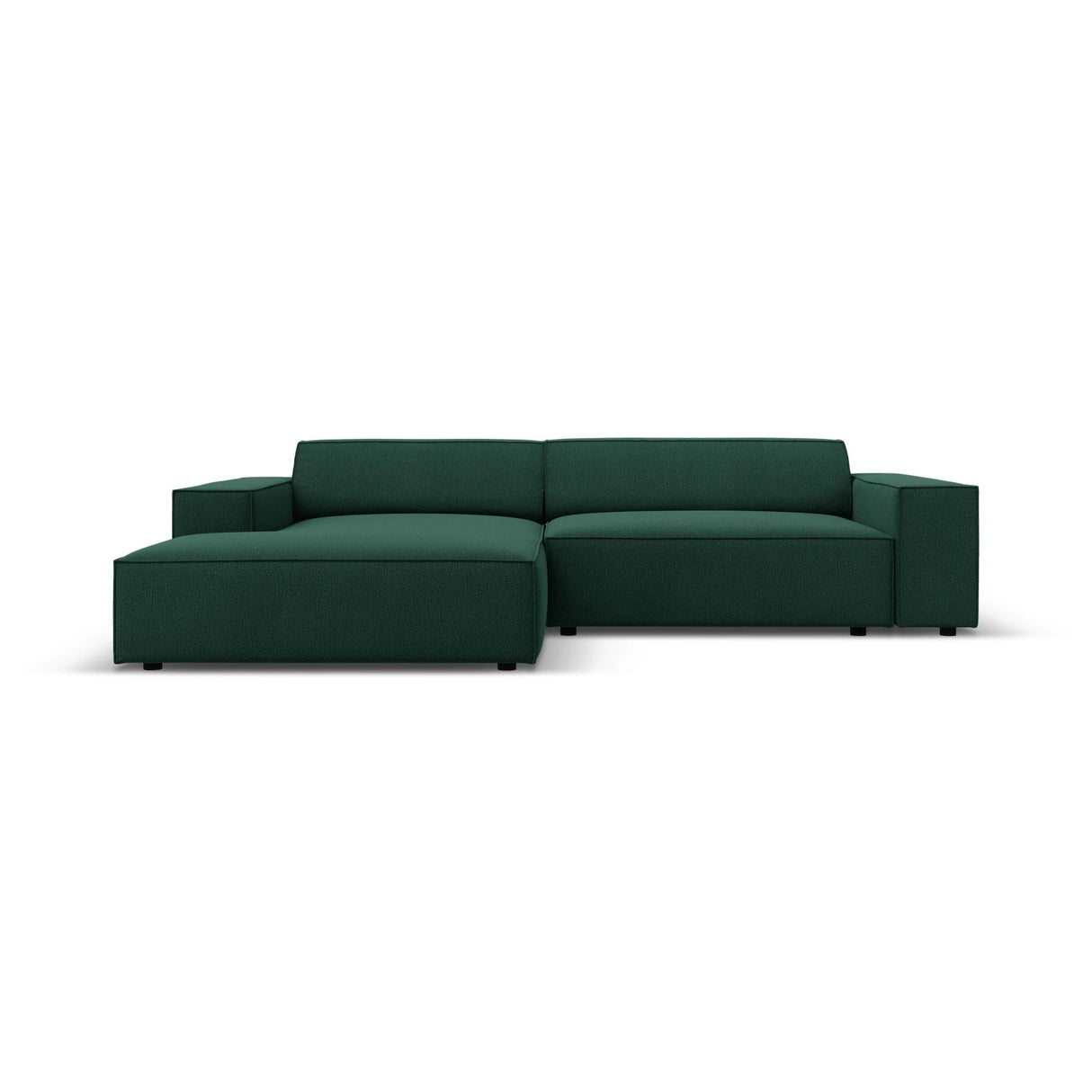 Jodie 3-Sitzer Ecksofa, Linke Seite, aus Strukturierter Stoff (Meg359) in Grün, 224x166 cm – Bild 1