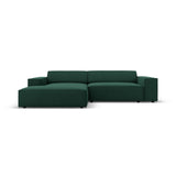 Jodie 3-Sitzer Ecksofa, Linke Seite, aus Strukturierter Stoff (Meg359) in Grün, 224x166 cm – Bild 1