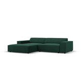Jodie 3-Sitzer Ecksofa, Linke Seite, aus Strukturierter Stoff (Meg359) in Grün, 224x166 cm – Bild 2