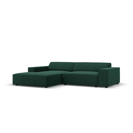Jodie 3-Sitzer Ecksofa, Linke Seite, aus Strukturierter Stoff (Meg359) in Grün, 224x166 cm – Bild 2