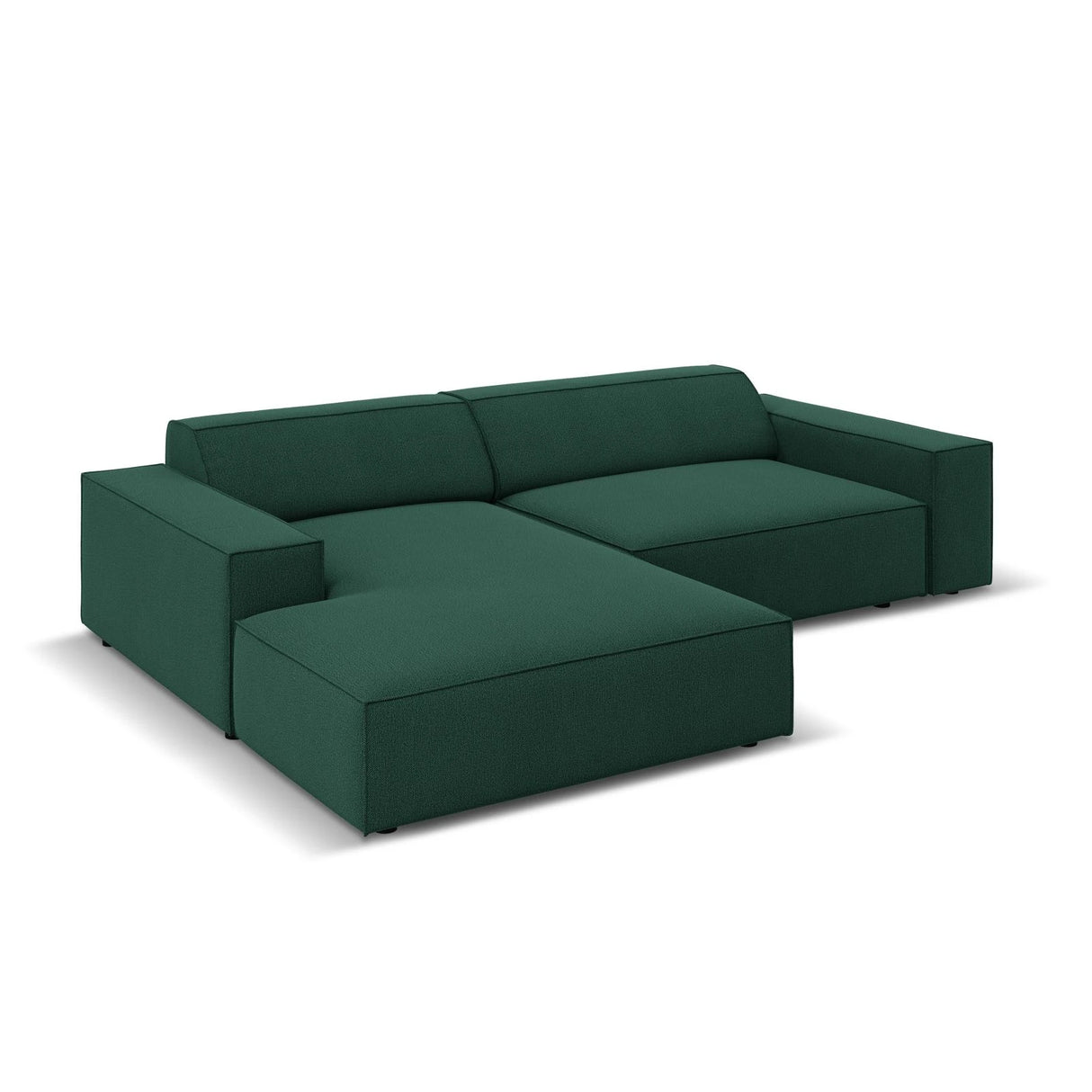 Jodie 3-Sitzer Ecksofa, Linke Seite, aus Strukturierter Stoff (Meg359) in Grün, 224x166 cm – Bild 3