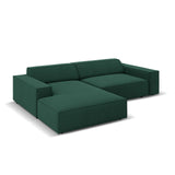 Jodie 3-Sitzer Ecksofa, Linke Seite, aus Strukturierter Stoff (Meg359) in Grün, 224x166 cm – Bild 3