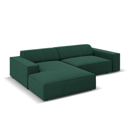Jodie 3-Sitzer Ecksofa, Linke Seite, aus Strukturierter Stoff (Meg359) in Grün, 224x166 cm – Bild 3
