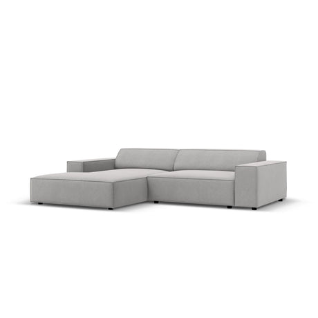 Jodie 3-Sitzer Ecksofa, Linke Seite, aus Strukturierter Stoff (Meg363) in Hellgrau, 224x166 cm – Bild 2
