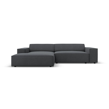 Jodie 3-Sitzer Ecksofa, Linke Seite, aus Strukturierter Stoff (Meg367) in Dunkelgrau, 224x166 cm – Bild 1