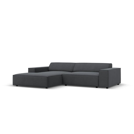 Jodie 3-Sitzer Ecksofa, Linke Seite, aus Strukturierter Stoff (Meg367) in Dunkelgrau, 224x166 cm – Bild 2