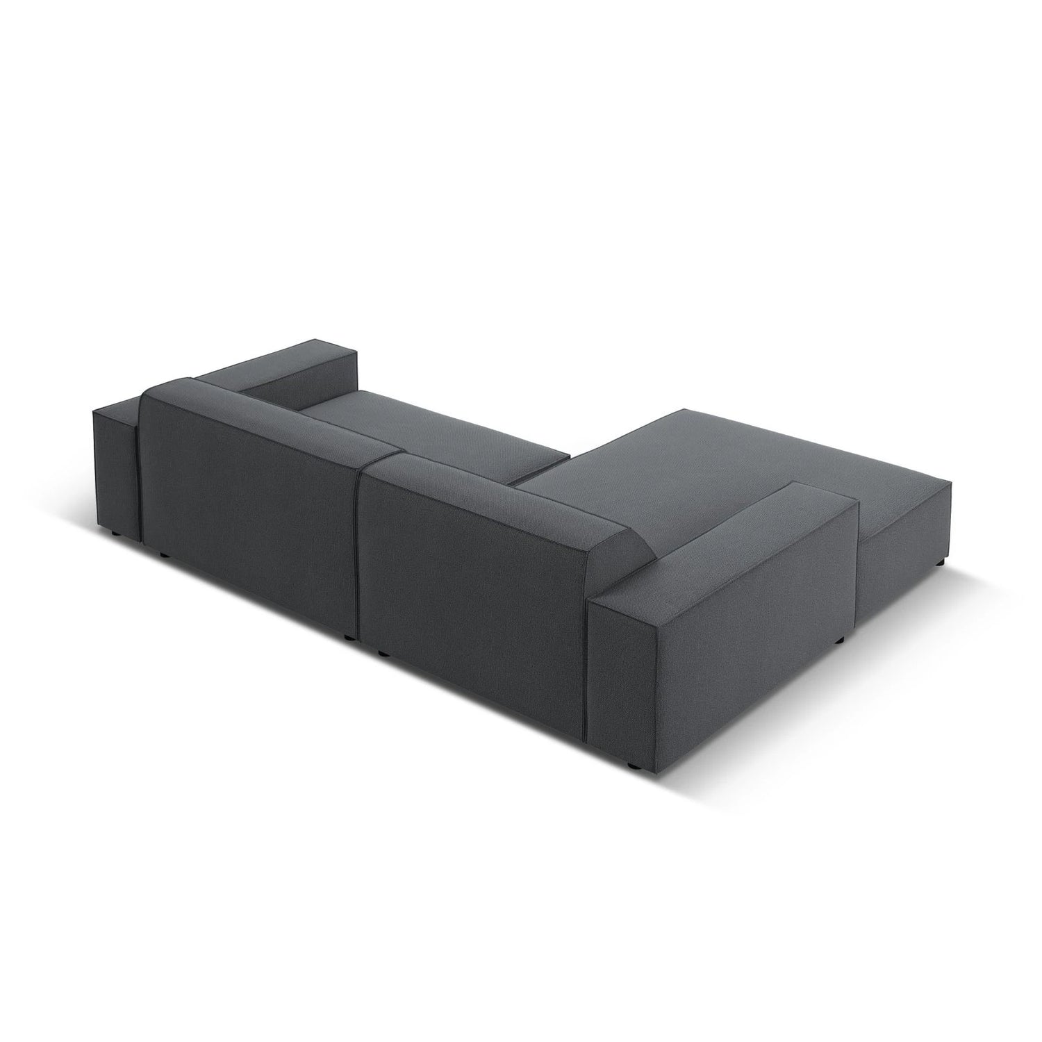 Jodie 3-Sitzer Ecksofa, Linke Seite, aus Strukturierter Stoff (Meg367) in Dunkelgrau, 224x166 cm – Bild 4